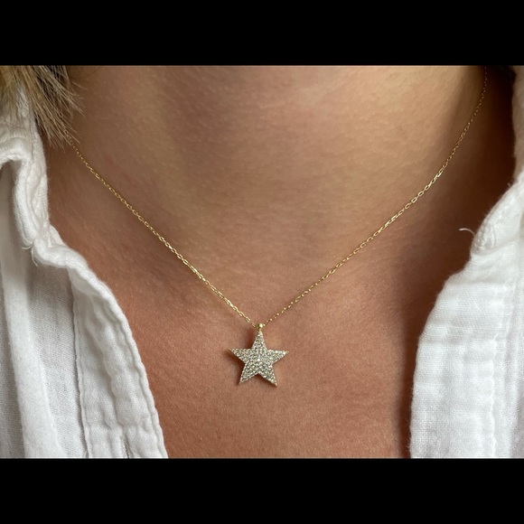 Gold star necklace star pendant necklace - Picture 5 of 8